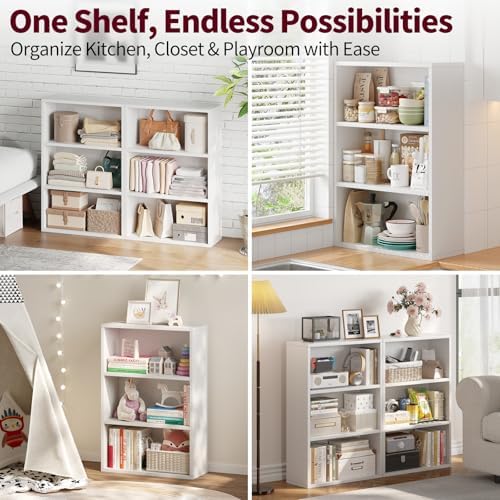 Book Shelf,3-Tier Bookshelf Storage Shelves, 35 Inch Bookcase