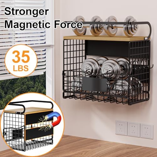 Magneitc Shelf for Fridge,Fruit Vegetable Potato & Onion Organizers Storage Basket Bins,Magnetic Spice Rack for Refriger