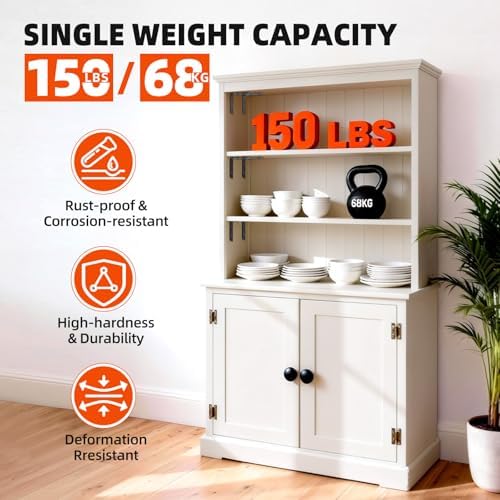 3x3 Inch Angle Bracket, 90 Degree Corner Bracket, Black, 4 Pack