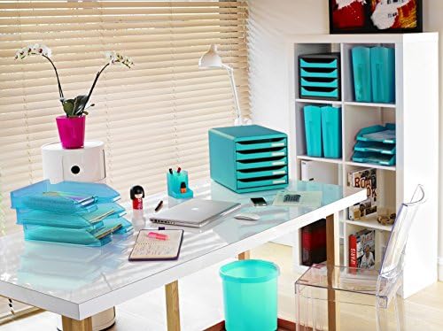 Exacompta Big-Box Iderama, 4 Drawers - Mouse Grey/Turquoise