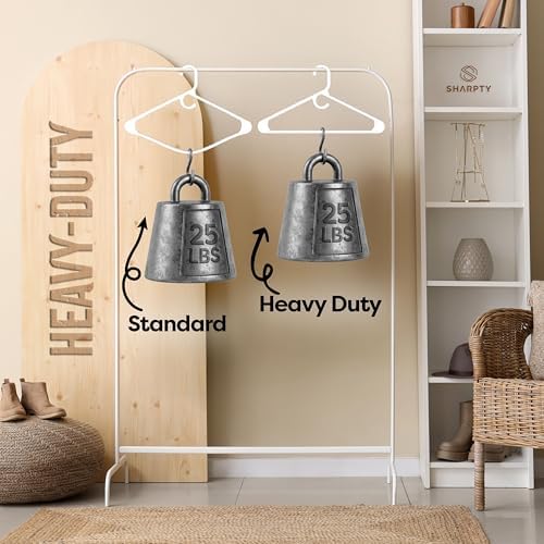 Heavy Duty Clothes Hangers, 36 Pack - Space Saving, Ultra Strong White Plastic - Hang Your Belt, Pants, Coat, Shirt, Shorts, Jeans, Sweater and More - Bulk Closet Storage for Adults Clothing