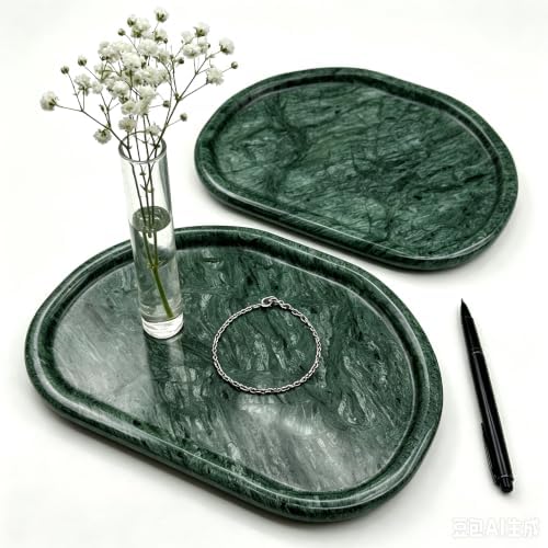 Natural Marble Jewelry Tray, Marble Ring Dish for Bathroom