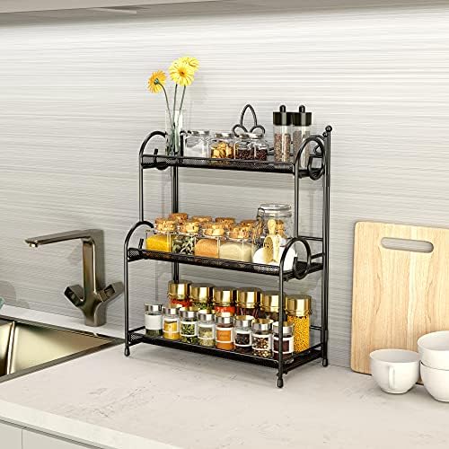 YIUKEA Bathroom Organizer Countertop - 3 Tier Spice Rack Organizer, Counter Organization and Storage for Bathroom, Kitch