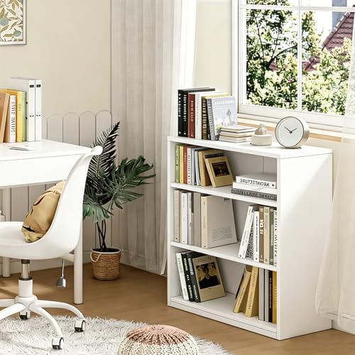 3-Tier Bookcase, 71 Inches, White