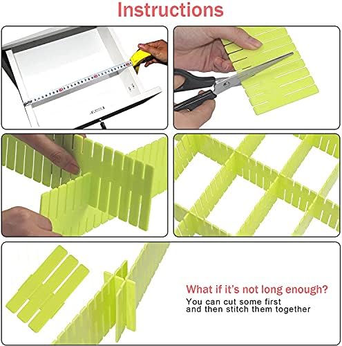 40Pcs Drawer Dividers, Adjustable Drawer Organizer for Socks, Underwear, Makeup, Can Help Tidy Kitchen, Bedroom, Dresser