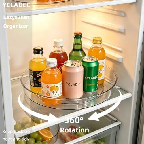 3 Pack Lazy Susan 11.5" 10.6" Turntable Organizer Pantry Cabinet