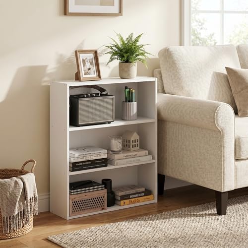 3-Tier Bookshelf, Cube Storage Organizer Bookcase, Book Shelf with Open Shelf, 7 x 24 x 26, for Home Office, Living Room
