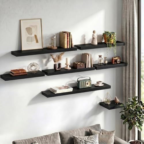 Fun Memories Floating Shelves for Wall 30 Inch, Set of 2 – Wall-Mounted Storage & Display Shelf with Invisible Bracket, 