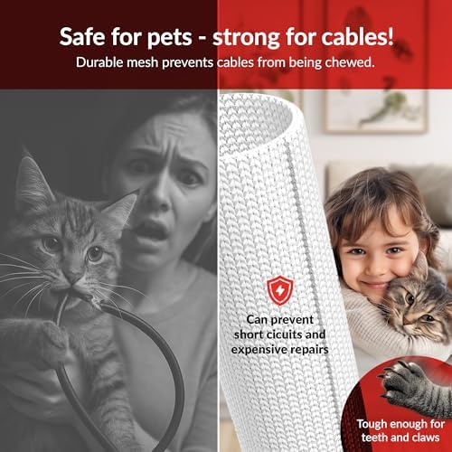 Cable Tube – Self-Closing & cuttable Cable Sleeve – Flexible Cable Channel for Cable Management at desks, PCs, TVs, etc.