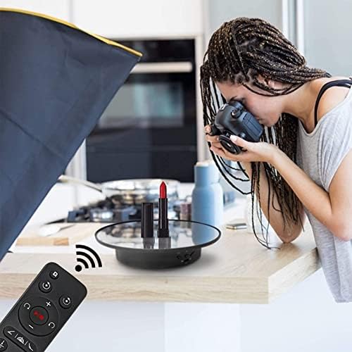 7.9" Mirror Motorized Rotating Display Stand Turntable with Remote & Battery Operated 17.6 LB,Photography Turntable Rota