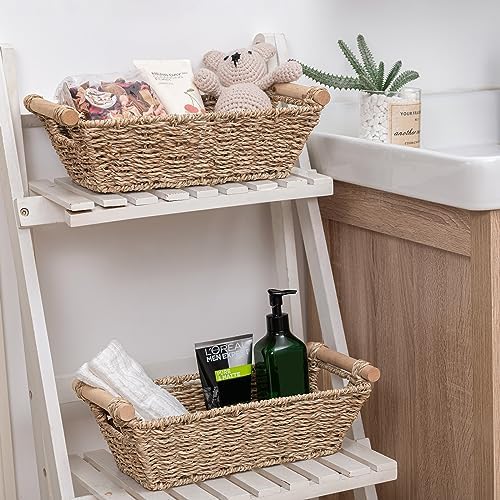 Small Wicker Baskets,small baskets for organizing,wicker storage Basket,small woven basket Seagrass Storage Baskets,Ratt