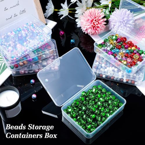 Jetec 30 Pieces Small Clear Plastic Storage Box, 4.5 x 3.3 x 1.2 Inch
