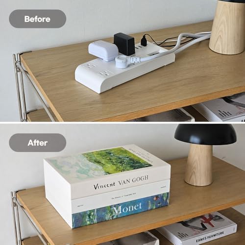 Book Shape Decorative Cable Management Box - Expandable Cable Organizer Box with Magnetic Closure for Home & Office (Lov