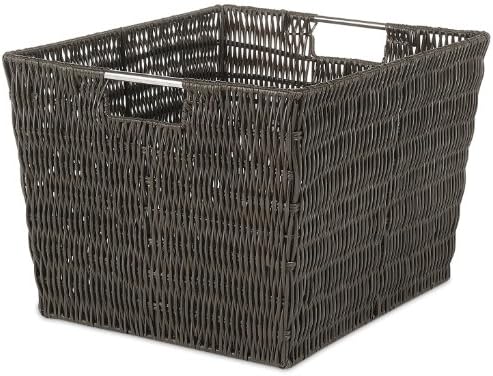 Whitmor Rattique Storage Tote Basket - Espresso