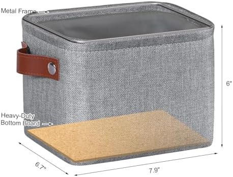Small Fabric Storage Bins, Mini Storage Cubes, 7.8x6.7x5.9 Inch