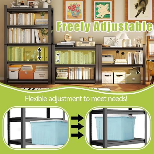 3 Tier Metal Shelf Unit - Compact Storage Solution for Small Spaces in Bedroom, Living Room, Kitchen, Balcony