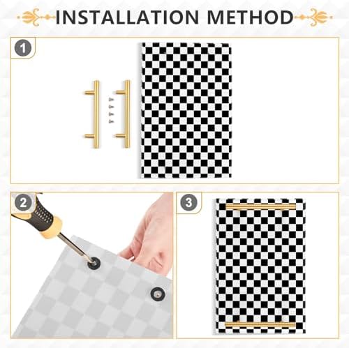 Vanity Tray for Bathroom Countertop Black White Checkered Pattern Decorative Kitchen Coffee Trays Acrylic Jewelry Perfum