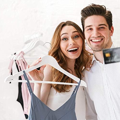 Lotus Wooden Hangers, Solid Wood Shirt Hangers,Dress Coat Jacket Clothes Hangers,with Extra Smooth Finish, 360 Degree Sw