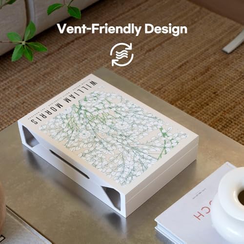Book Shape Decorative Cable Management Box - Expandable Cable Organizer Box with Magnetic Closure for Home & Office (Lov