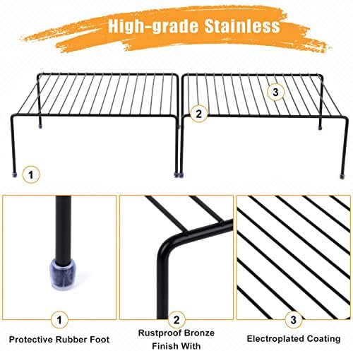 Medium (13.1 x 10.2 Inch) Cabinet Storage Shelf Rack , Kitchen Shelves，Kitchen Counter and Cabinet Shelf, Storage Rack O