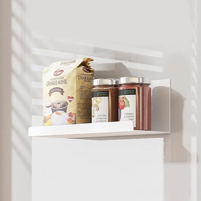WAYUTO Magnetic Fridge Shelf, Metal Refrigerator Organizer Shelf with Strong Magnets for Kitchen, Locker, Office and Whiteboard Storage, White