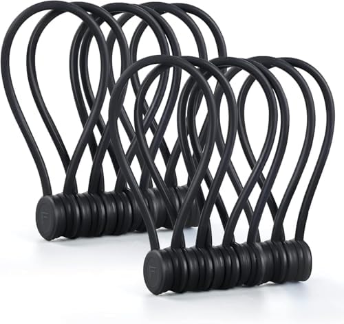 Magnetic Cable Ties – Reusable Silicone Magnetic Cord Organizers for Bundling, Fridge Clips, Book Markers & More – Assor