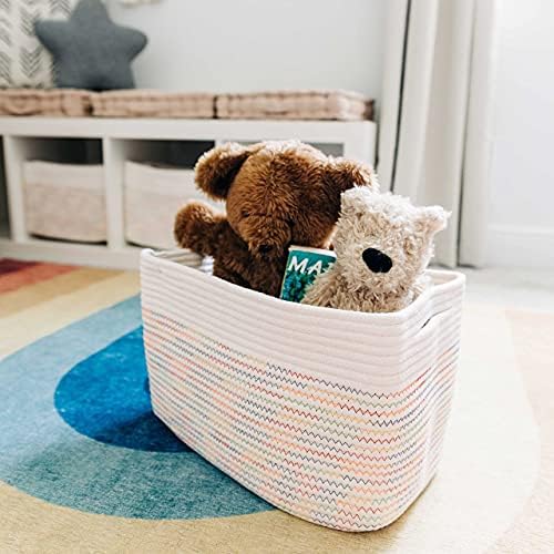 OrganiHaus Rainbow Baskets for Shelves, Set of 3, 15x9x10