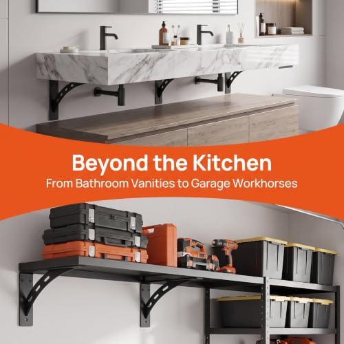 2-Pack Countertop Support Brackets 9"x8"x2"