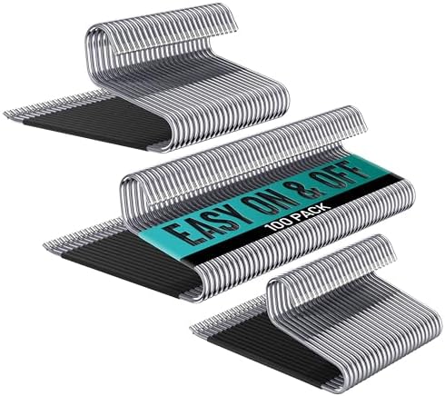 Set of 100 Stainless Steel Non-Slip Open-Ended Pant Hangers – Durable Trouser Organizer
