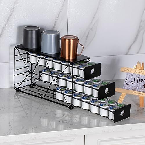 FlagShip K Cup Holder 3 Tier Coffee Pod Holder for K Cup Organizer Save Space Countertop Kitchen (42 Pods Capacity)
