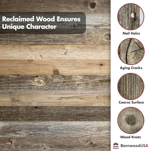 BARNWOODUSA Rustic Shelves, Rectangle Floating Wood Shadowbox, Home Decor,