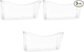 EASEPRES 3 Pack Clear Single Pocket Hanging File Organizer, Plastic Wall Mount Paper Mails Magazines Holder, Mounted Folder Bins for Office School and Home, 13.85x3.14x6.88 inches