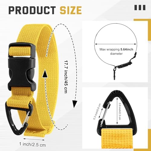 12 Pack Adjustable Extension Cord Holder Straps,Red& Blue& Yellow