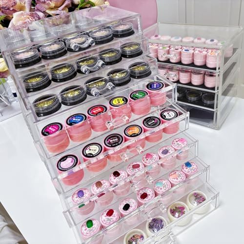 5 Tier Nail Art Decoration Storage Box，Acrylic Make Up