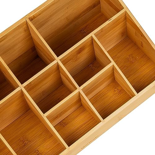 Mind Reader Cup and Condiment Station, Countertop Org, Coffee Bar, Rayon from Bamboo Cup, 18.125"L x 9.5"W x 6.5"H, Brow