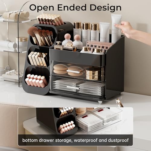 UFORU Makeup Organizer Countertop with Brush Holder for Vanity Bathroom