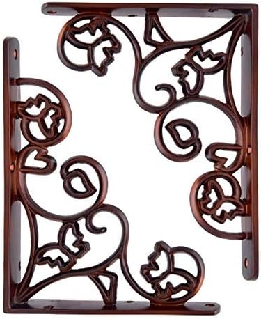 Adonai Hardware "Hallelujah" Silicon Bronze Shelf Bracket (Supplied as 2 Pieces per Pack) - Distressed Silicon Bronze Ru