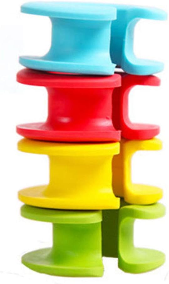 Teensery 8 Pcs Clothes Hanger Hooks Silicone Anti-Slip Clothes Hanger Spacers Hooks Anti-Off Hanger Fixing Ring Hooks for Closet Organizer System