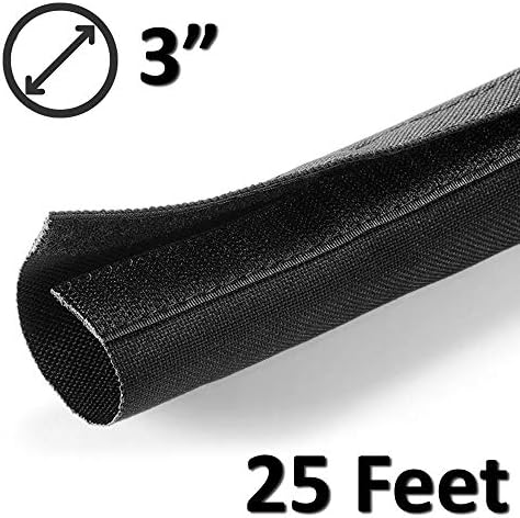 Electriduct 3" Hook and Loop Side Entry Hose and Cable Sleeve - 25 Feet