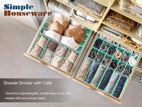 Simple Houseware 4-Pack Drawer Organizer Set for Underwear/Socks/Bra