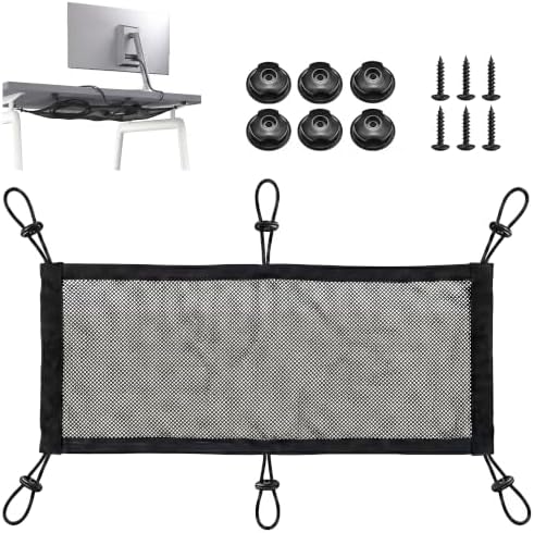 Turonic DM1 Under Desk Cable Management Tray Net Kit 50x25cm 11 lbs