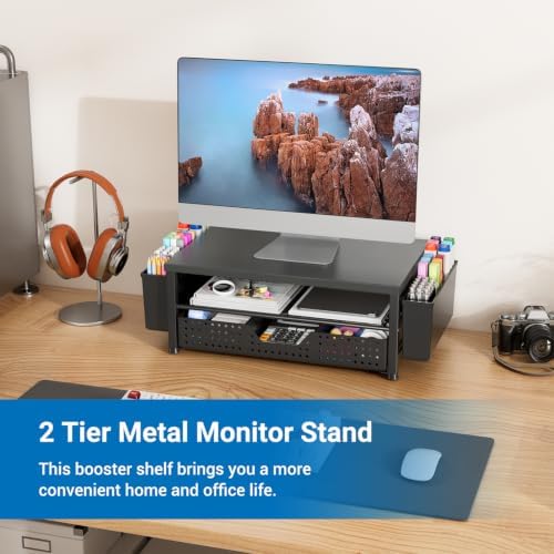 Laptop Stand for Desk, Monitor Stand Riser for Home, Office, Black