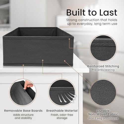 Reli. Drawer Organizers Clothes 14 Pack | Foldable Dresser Drawer Organizer