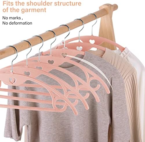 Velvet Hangers Felt Clothes Hangers 50 Pack Pink