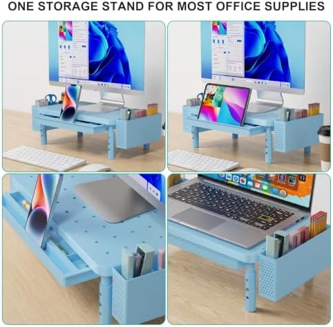 WALI Computer Monitor Stand with Storage and Pen Holder