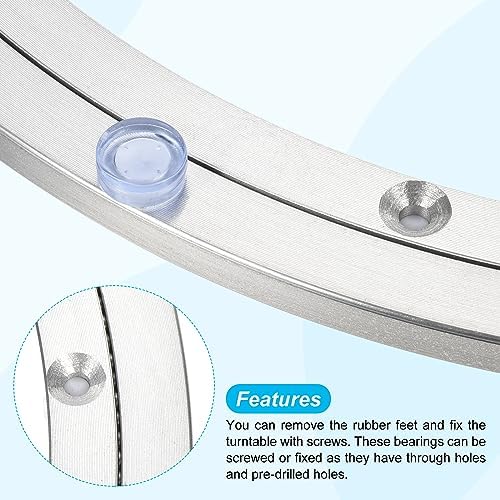 uxcell Aluminium Lazy Susan Turntable Bearing, 14 inch（Base Only）