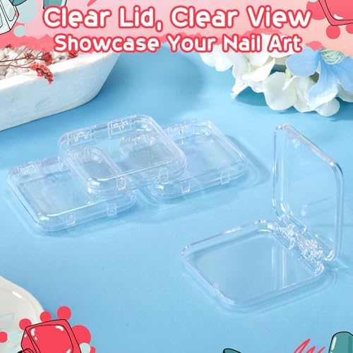 AceOrbit 48 Pcs Press on Nail Box Packaging, Clear Acrylic Case