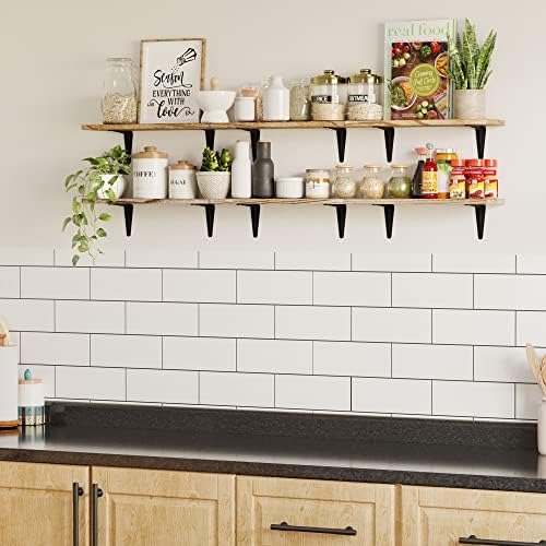Wallniture Arras Floating Shelves for Wall, 17"x6" Wall Bookshelves & Storage Shelves Living Room Decor, Bedroom, Home O