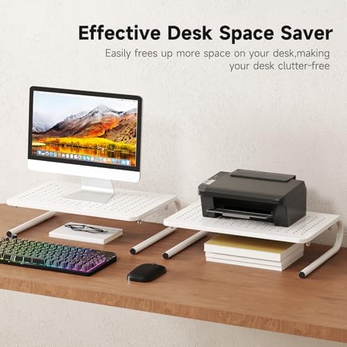 suptek Monitor Stand Riser for Computer,Laptop,Printer, Notebook and All Flat Screen Display with Vented Metal Platform 
