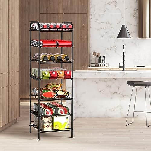 BTY Water Bottle Organizer 7 Tier Freestanding Water Bottle Storage Organizer Metal Bottle Rack Holder Stand Shelf for K